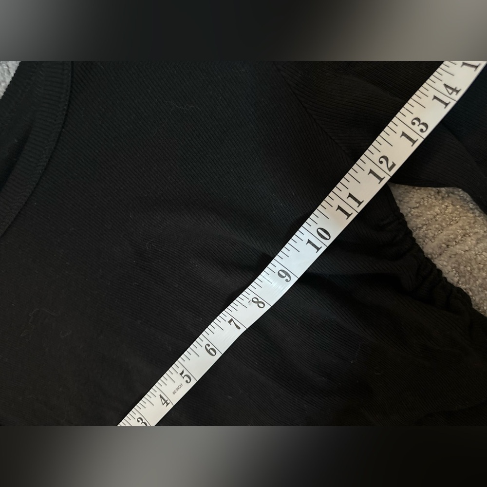 Dynamite Black Ruched Long Sleeve Top - Picture 7 of 7